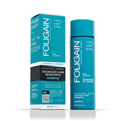 Foligain advanced hair regrowth shampoo USA(Unisex   2% +  2%)