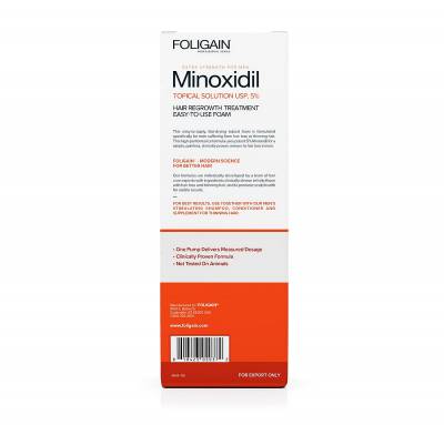 Foligain Αφρός Μινοξιδίλης 5%  (177ml) - 1 τεμ για 3 μηνες