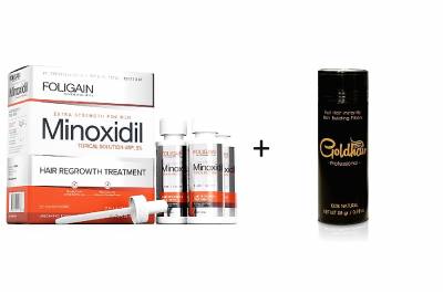 Foligain   5% (  -3 .) + Goldhair Building Fibers 28g