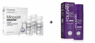 Foligain USA   2% ( 3 .) + Foligain triple action shampoo USA (  2%)